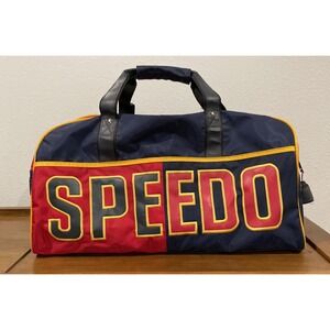 RARE! Vintage Speedo Duffle Bag, 1990s, Metal Feet, Colorful, Bold